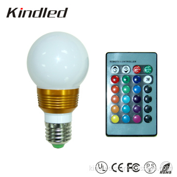 3W RGB LED Bulbs with 2.4G RF Remote Controller